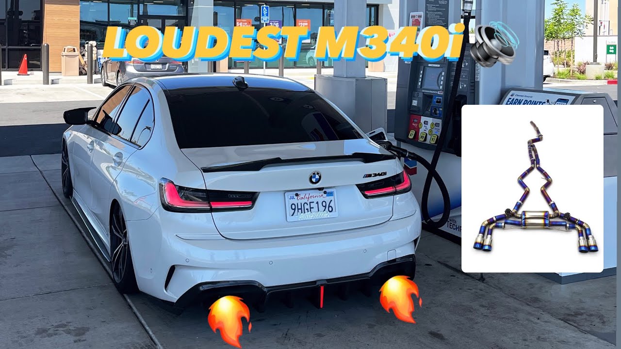 Безкатный даунпайп + выпуск с клапаном на моем M340I 💥 (чит-код)
