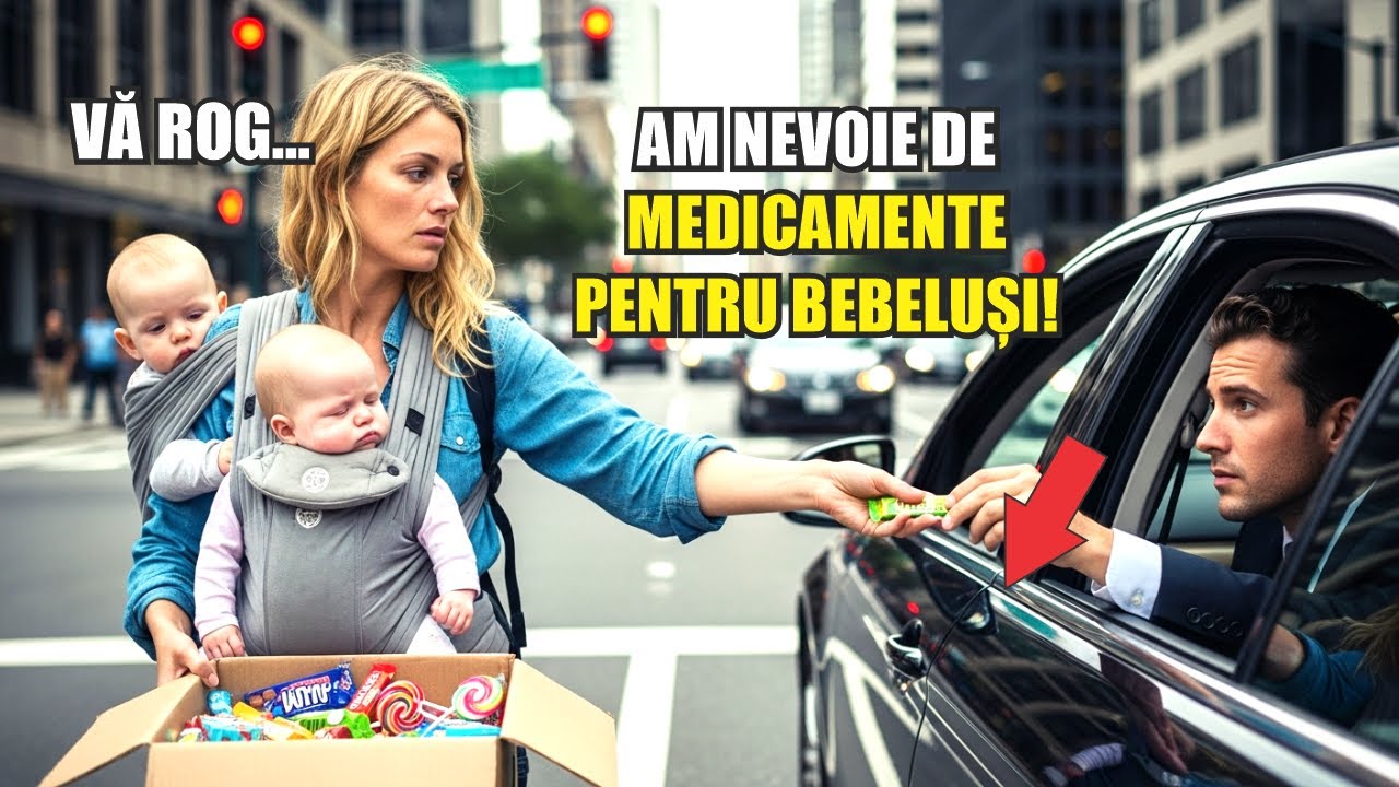 MAMĂ SĂRACĂ CU BEBELUȘI ÎN BRAȚE VINDE DULCIURI IAR UN MILIARDAR APARE DIN SENIN