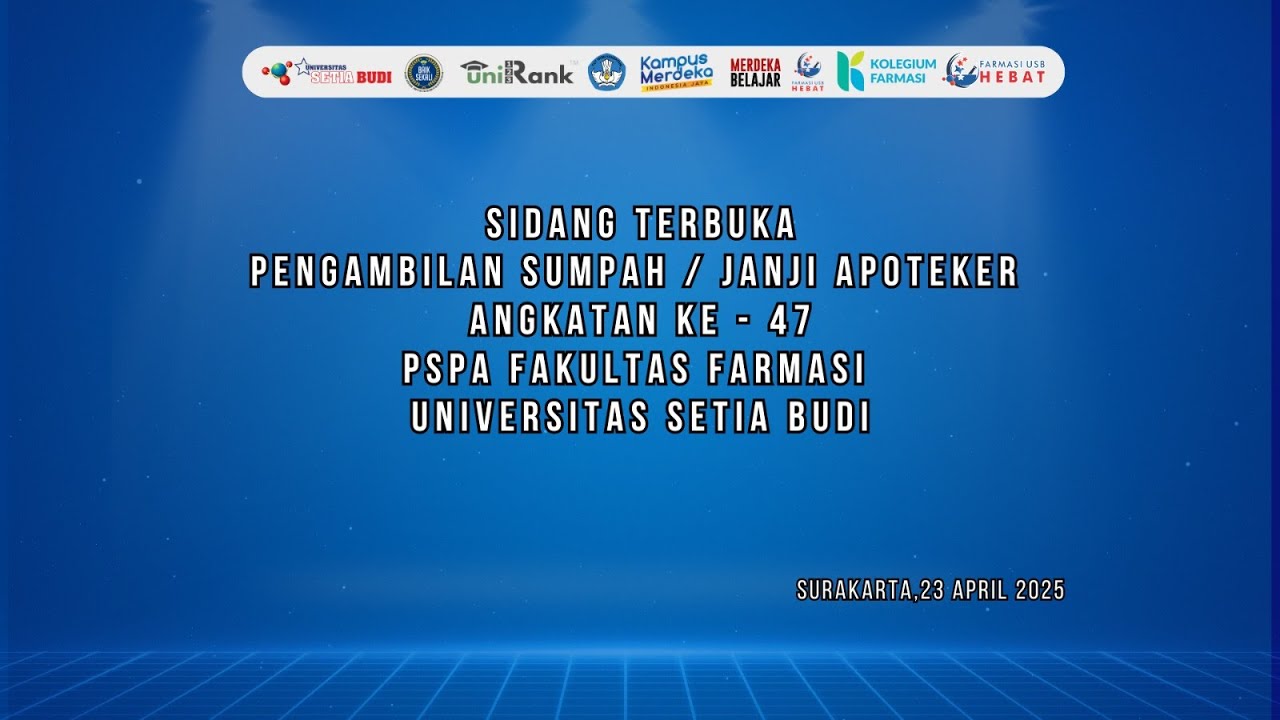 Sumpah Program Studi Profesi Apoteker Universitas Setia Budi April 2025
