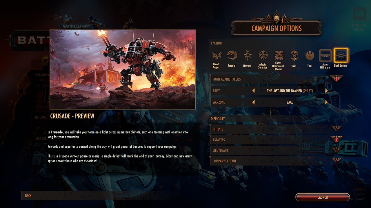 Warhammer 40000 Battlesector Black Legion Crusade Episode 1