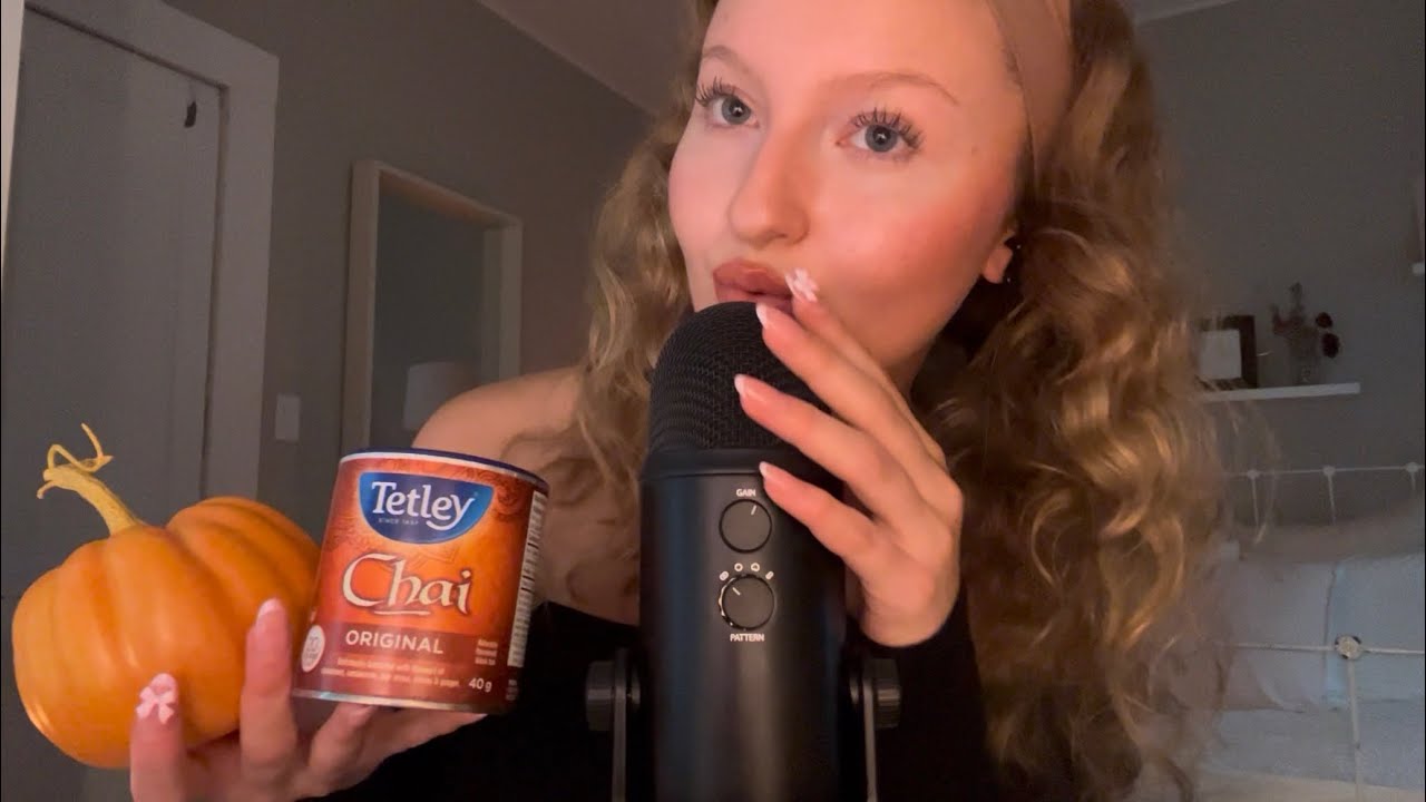 ASMR cozy fall vibes!! — upclose cupped whispers & tapping🍂💛