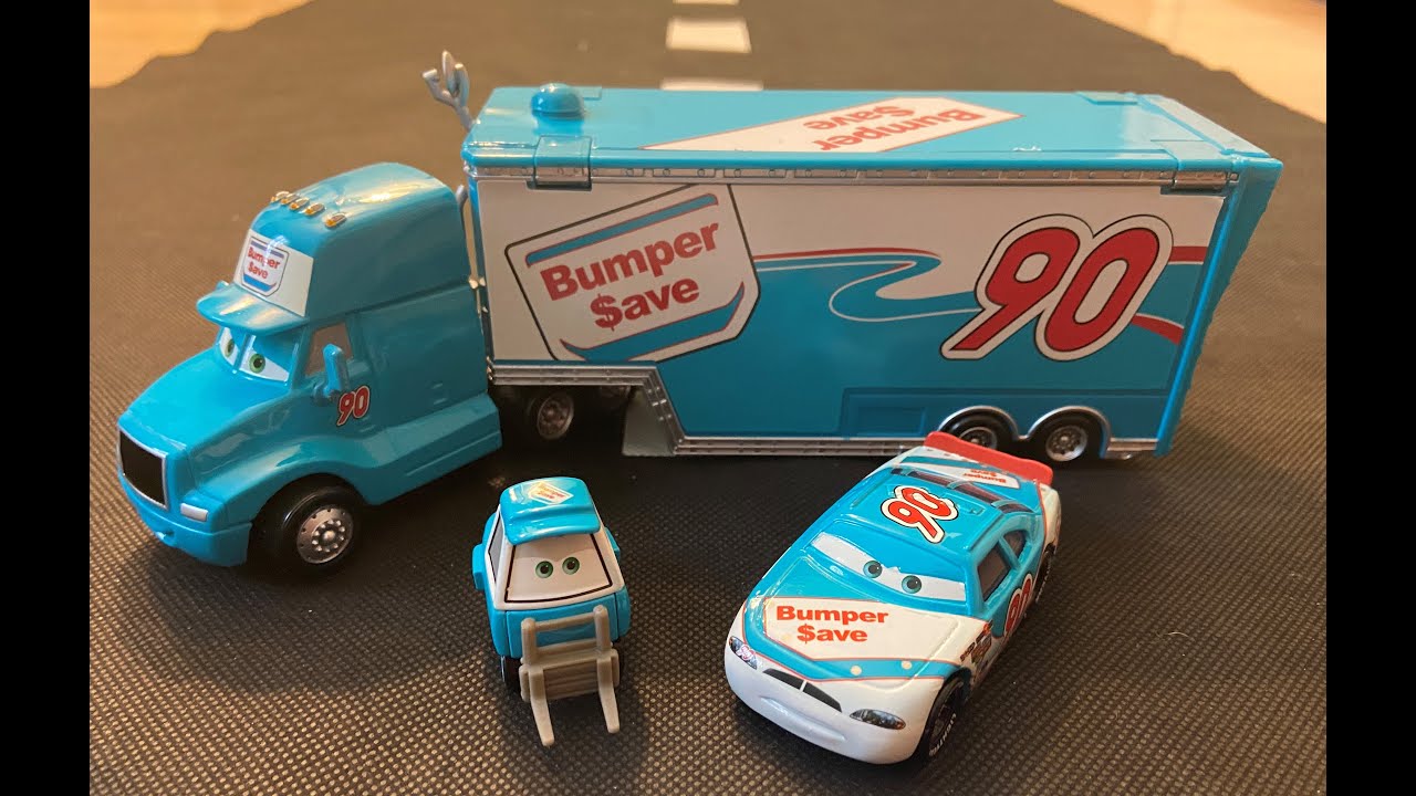 DISNEY PIXAR CARS BUMPER SAVE HAULER SET
