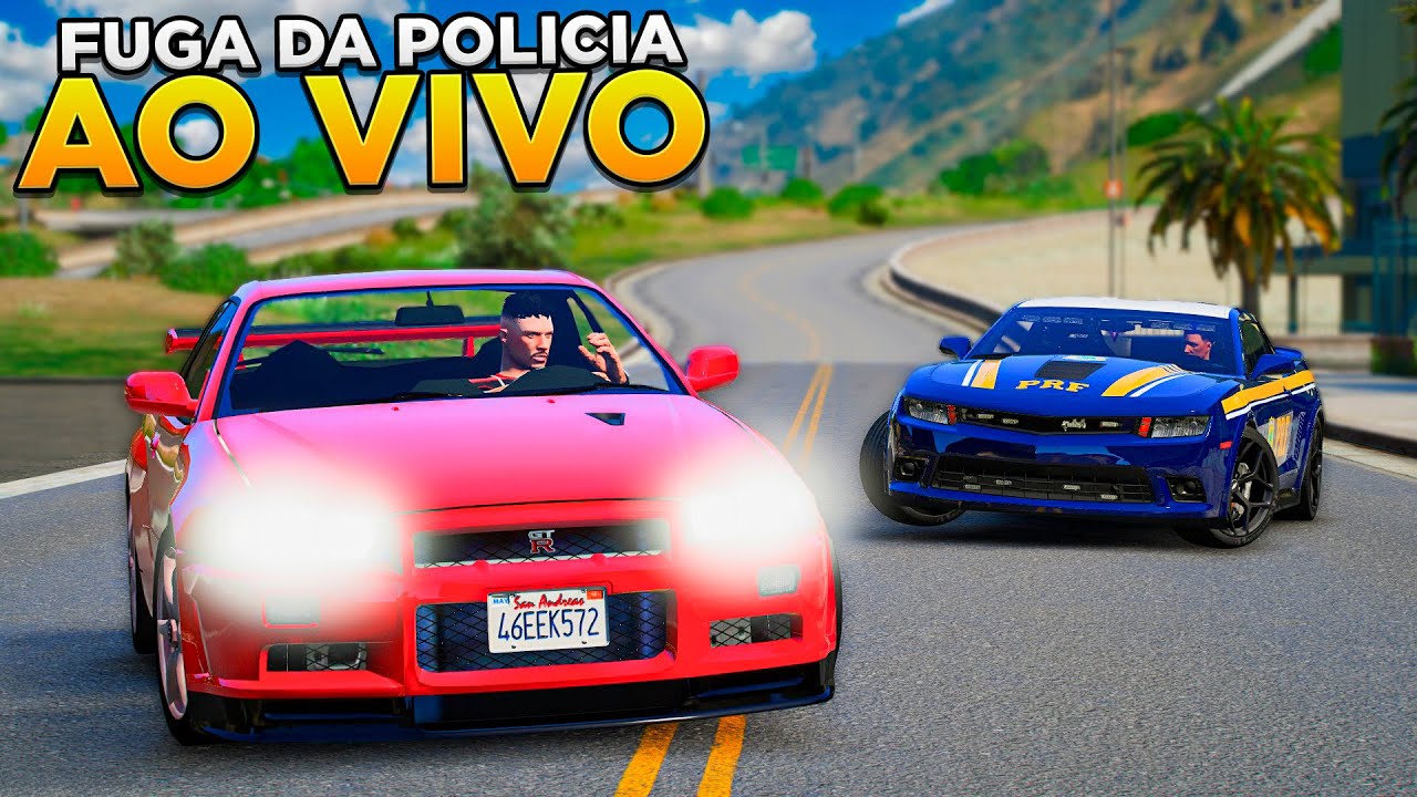 RD AO VIVO DANDO FUGA DA POLICIA PELAS FAVELAS + GTA V ONLINE! (LIVE DE SABADÃO)