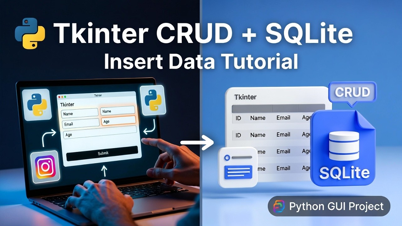 Python GUI Tutorial 03: Inserting Data from Entry Fields to SQLite | CS619 VU Project