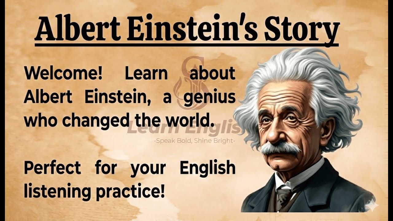 Albert Einstein's Story || Learn English Through Story 🔥 || English Listening Practice ✅