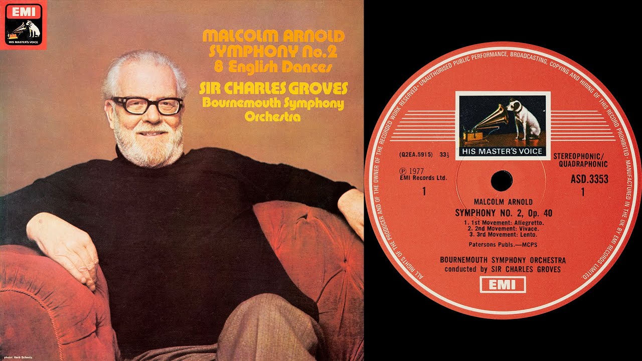 Arnold - Symphony No.2 (Sir Charles Groves / Bournemouth Symphony Orchestra) (vinyl)