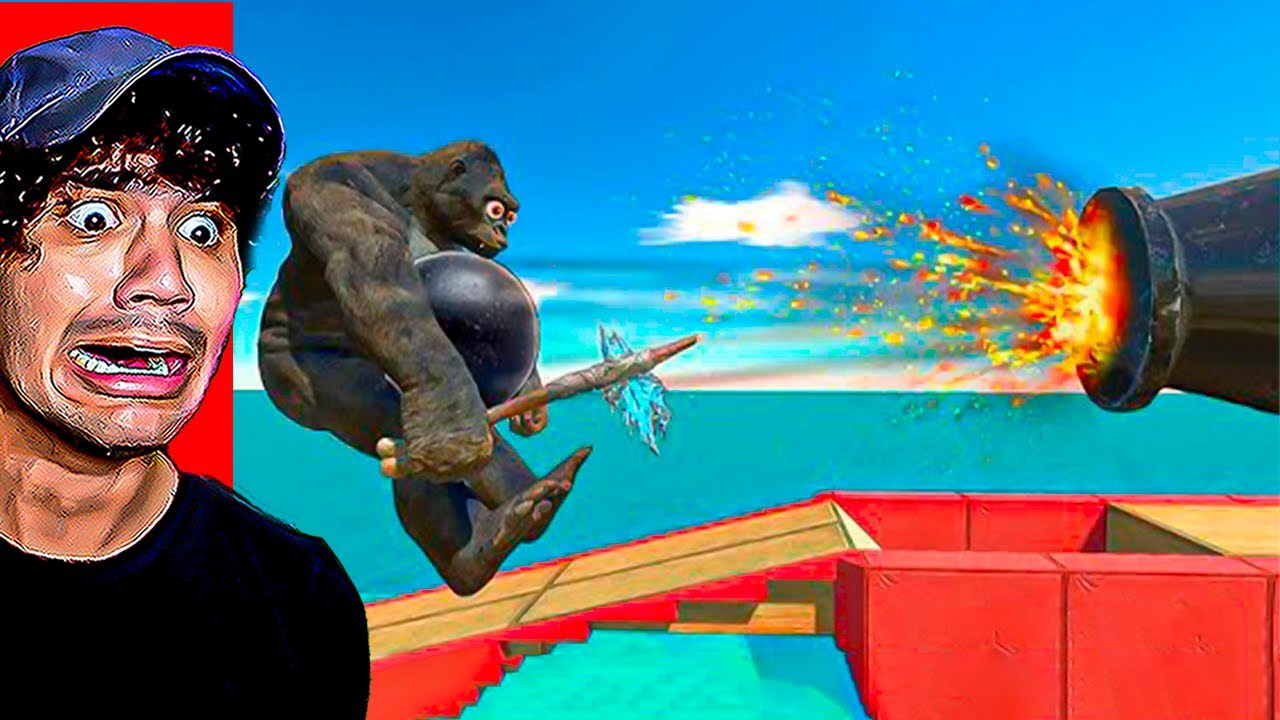 Enfrentando Subida Gigante de Balas de Canhão e Entrando no Portal – Animal Revolt Battle Simulator