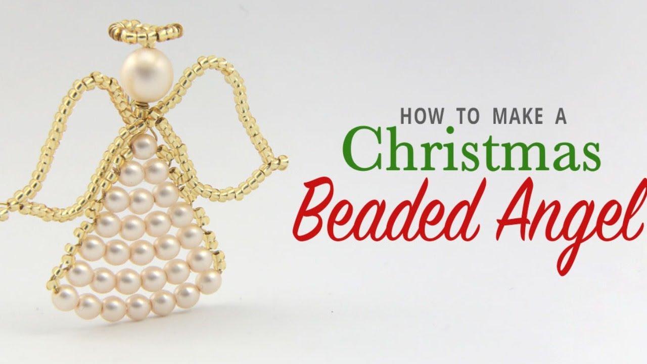 How to make a Beaded Pearl Christmas Angel Decoration
