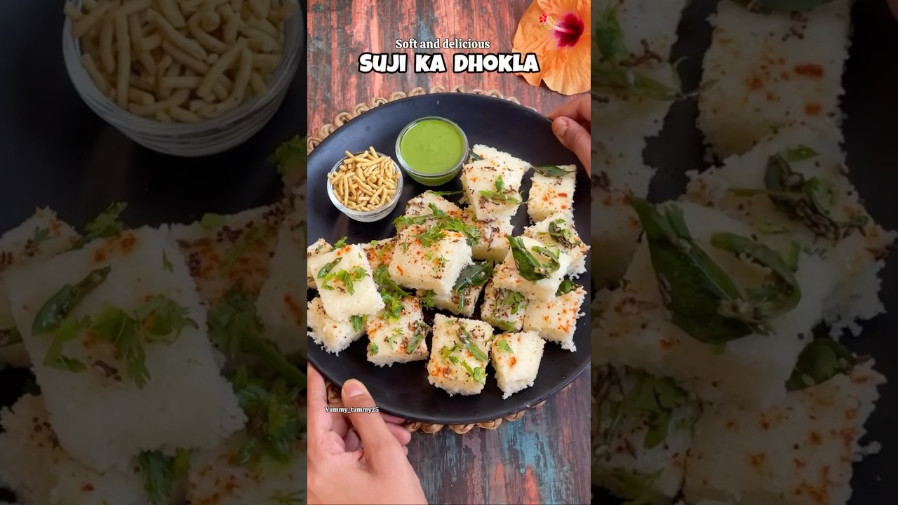 Super soft Suji ka Dhokla 😍😋 #sujikadhokla #dhoklarecipe #breakfastrecipe