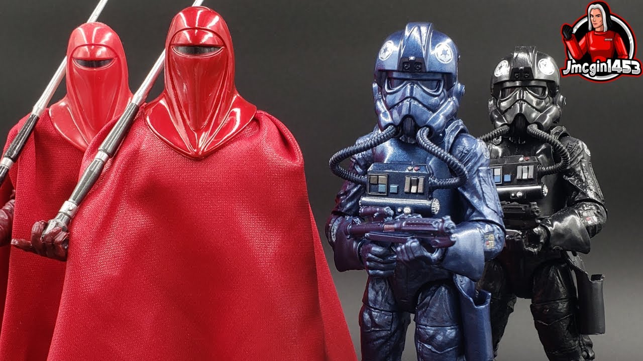 Carbonized Emperor's Royal Guard and Tie Fighter Pilot Star Wars The Black Series 6 Inch