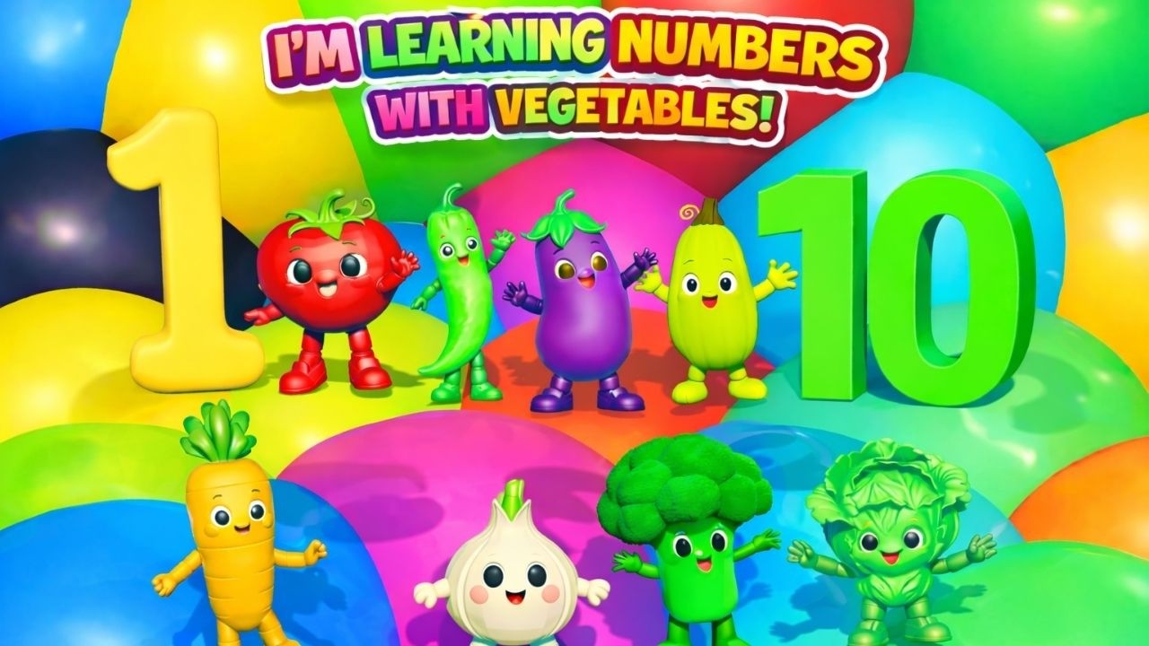 Learning Numbers 1–10 with Vegetables | Counting for Babies and Toddlers