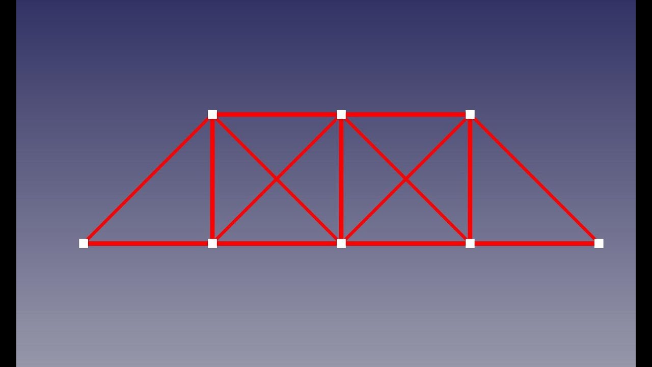FREECAD #220 - LATTICE BRIDGE + FEM