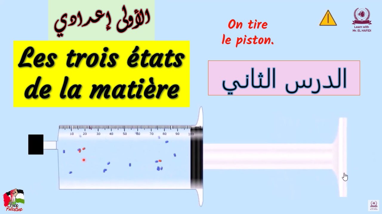les trois états physiques de la matière 1 année collège