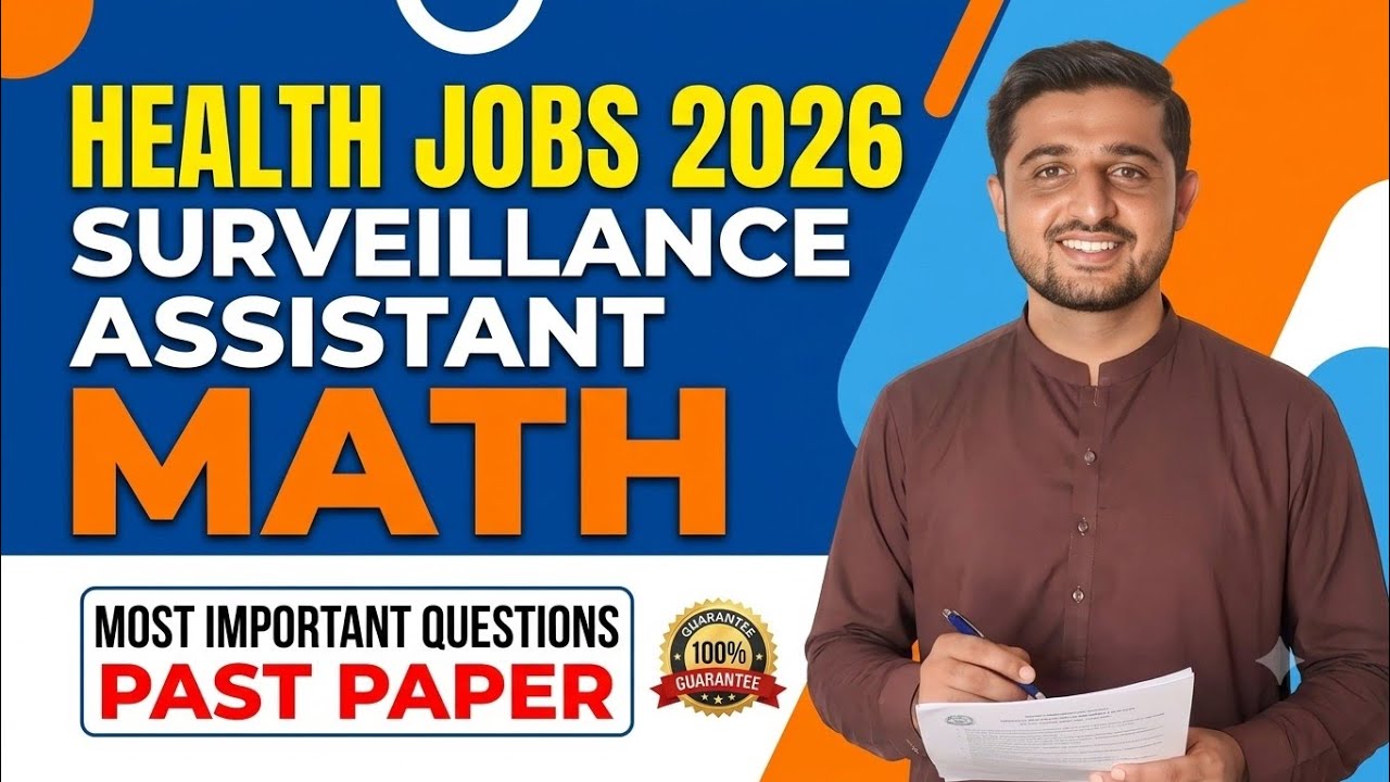 NTS Surveillance Assistant Jobs 2026|Most Important Question Math Past Paper Repeated Solve 