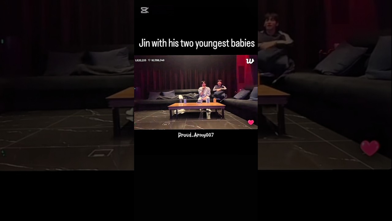 Jin with his two baby💜