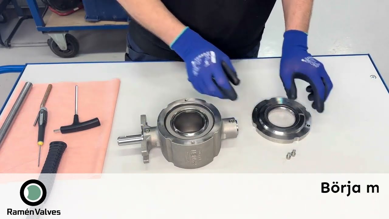 Instruktionsvideo: Byte av reservdelar Ram&eacute;n KS Kulsektorventil DN80 - DN200