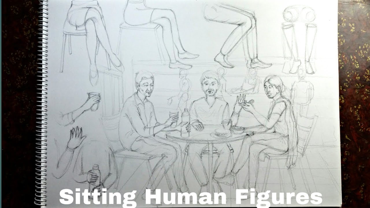 Sitting Human Figure Drawing Tutorial #4