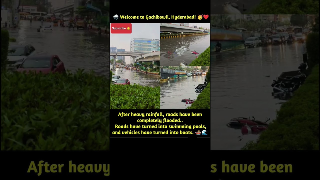 A sudden and heavy pre-monsoon rainstorm recently hit Hyderabad #hyderabad #rainstorm #subscribe