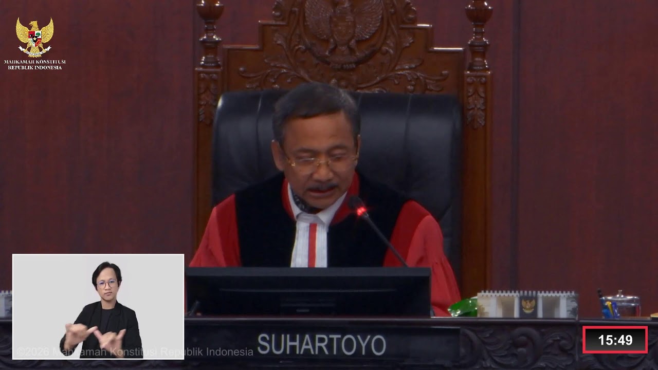 Sidang Pengucapan Putusan/Ketetapan. Senin, 2 Februari 2026.