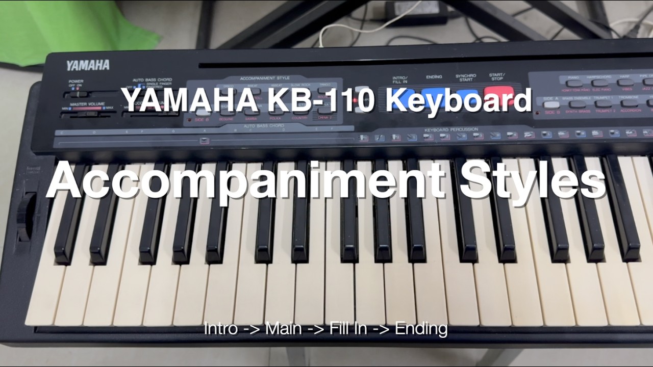 YAMAHA KB-110 Keyboard - Accompaniment Styles