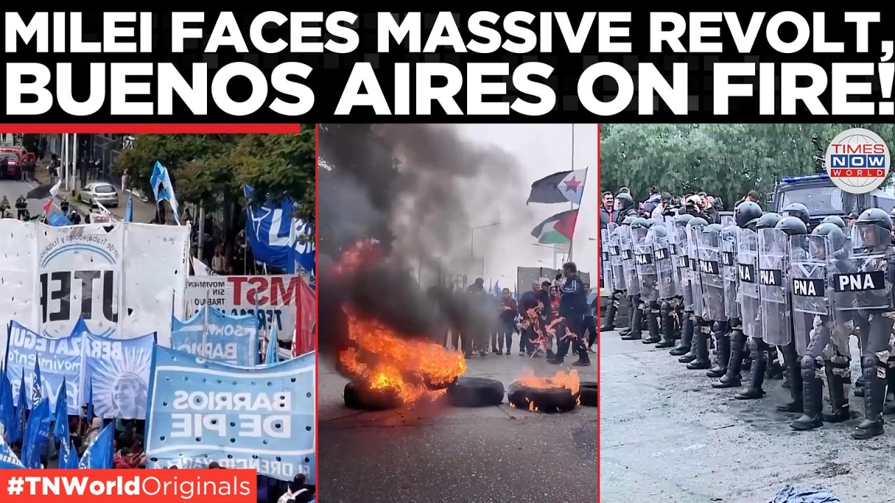 ARGENTINA IN CHAOS: Police Clash with Protesters Over Milei's Social Plan Cuts | US-Iran War