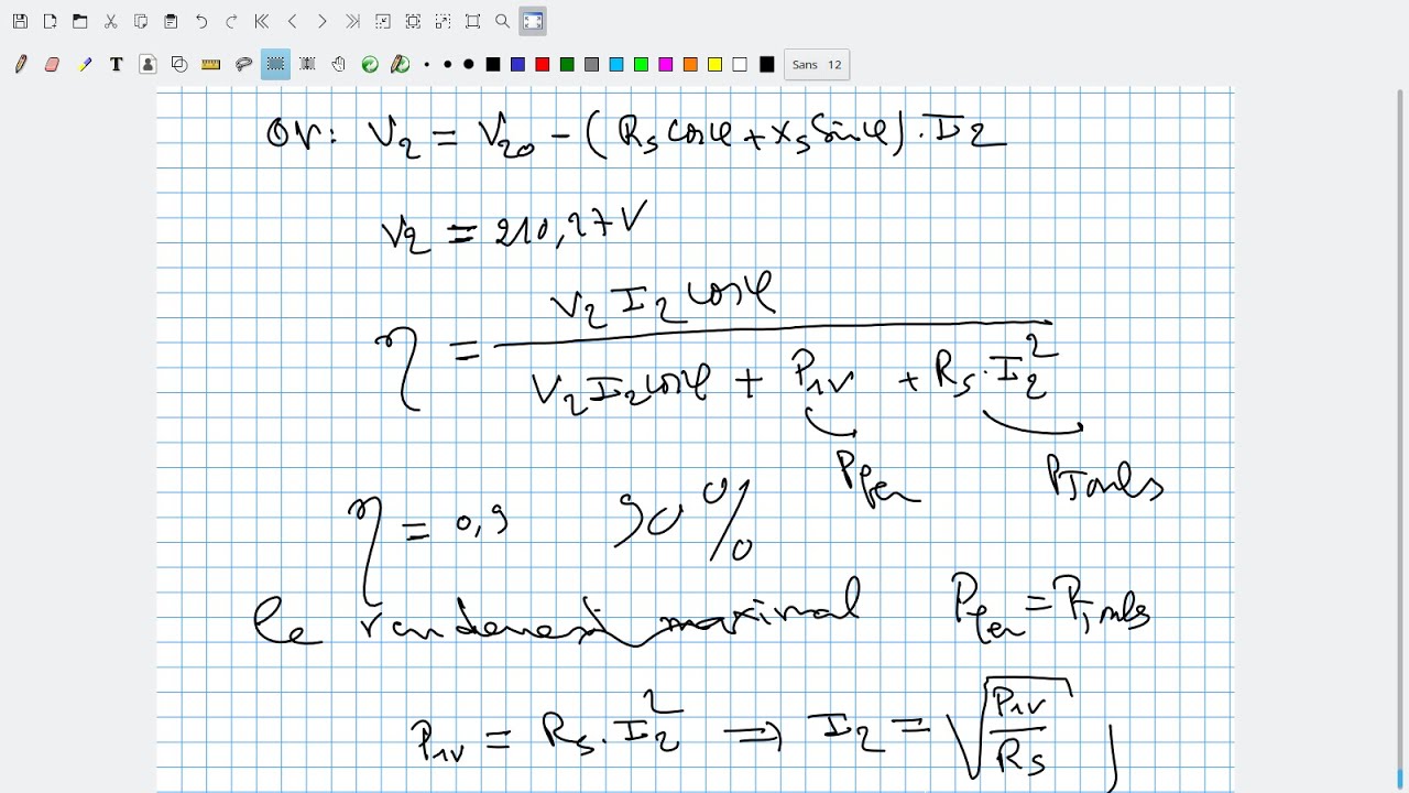 Correction exo7 # Modélisation du transformateur réel