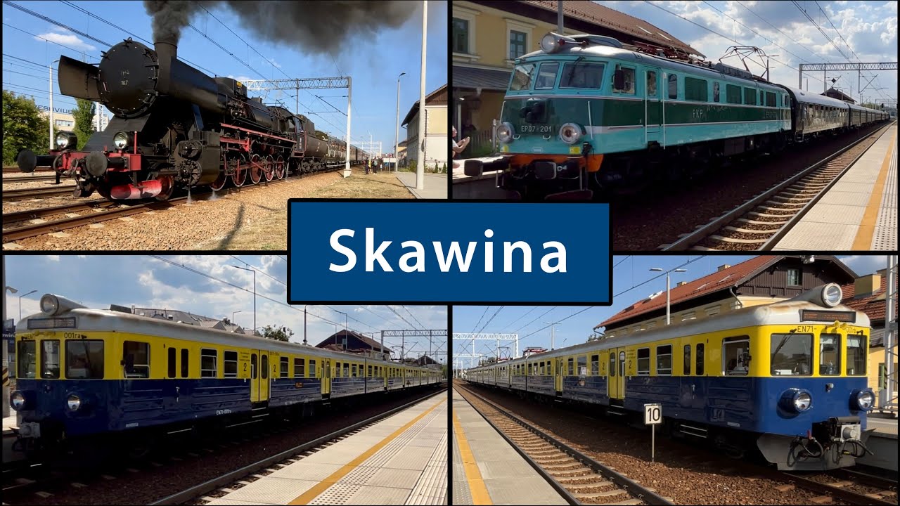 Pociągi podczas 140-lecia kolei w Skawinie