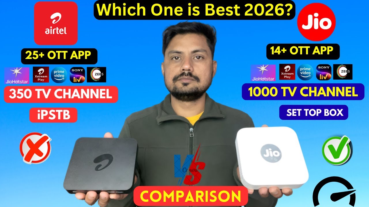 Jio vs Airtel Xstream TV Box 🔥 Features, Price, Performance – Full Review 2026 🔥 Full Comparison