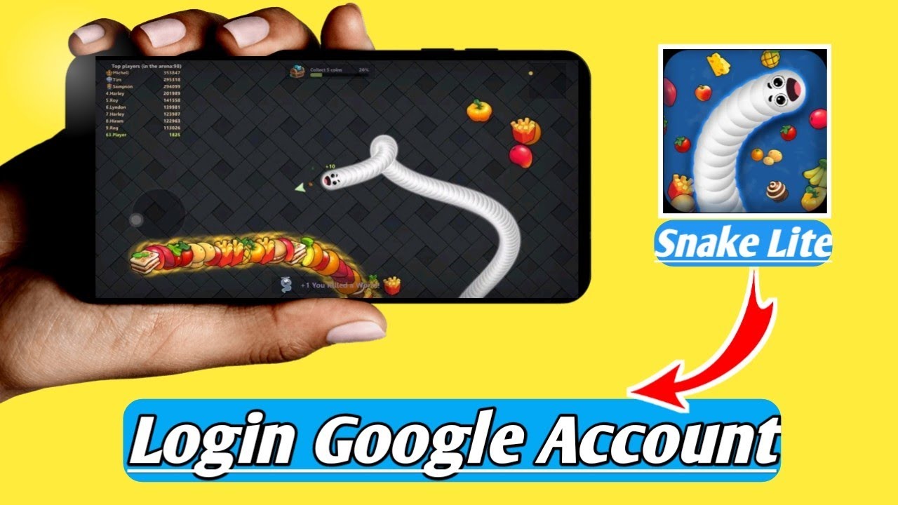 How to create and login Google account in Snake Lite-Worm Snake Game