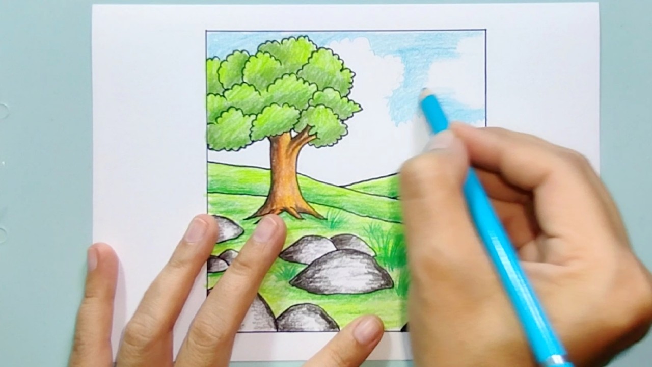 How to Draw Landscape Scenery Easy