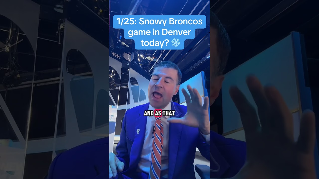1/25: Snowy Broncos game in Denver today? ❄️ #denver #weather #broncos #colorado #snow