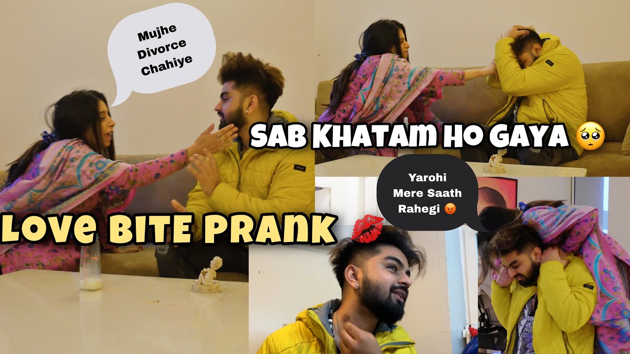 Love Bite Prank On Yusra 😱 | Sab Khatam Ab Yarohi Kiske Saath Rahegi😨
