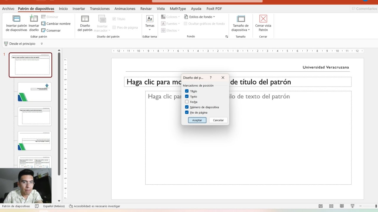 No aparece el número de diapositiva