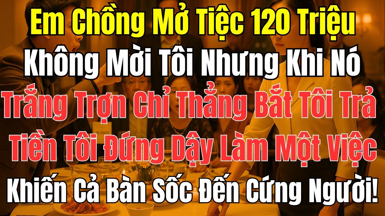 Em Chồng Bắt Tôi Trả Tiệc 120 Triệu Nhưng Tôi Đứng Lên Và Mọi Thứ ĐỔI Thay | Góc Khuất Tuổi Xế Chiều