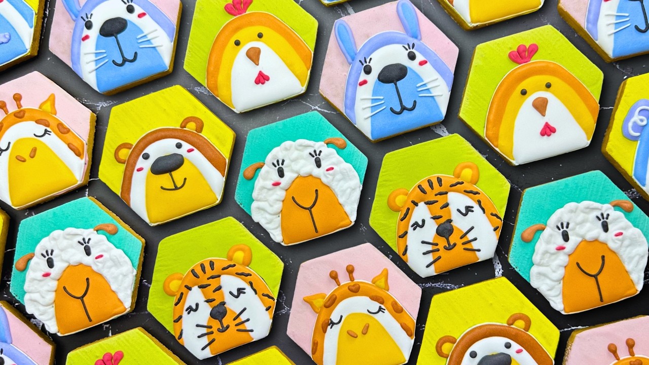 🦒 Easy Animal Cookies for Beginners ~ Satisfying Royal Icing ~ 簡単で可愛い動物まとめ 🍪