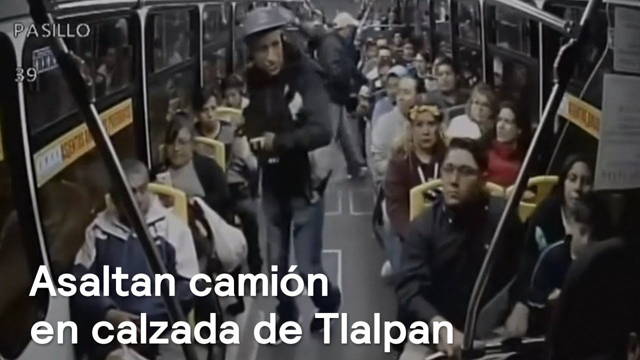 Asaltan camión de transporte público sobre calzada de Tlalpan - Las Noticias con Danielle
