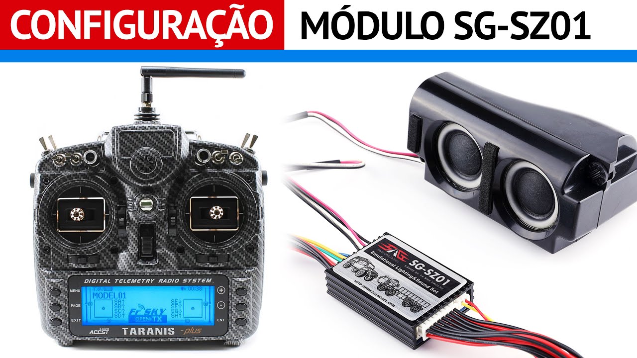 HZM - CONFIGURAÇÃO MÓDULO SOM/LUZ SGL SZ01 PARA RC CRAWLER, TRUCKMODELISMO, MILITARIA E RC ESCALA