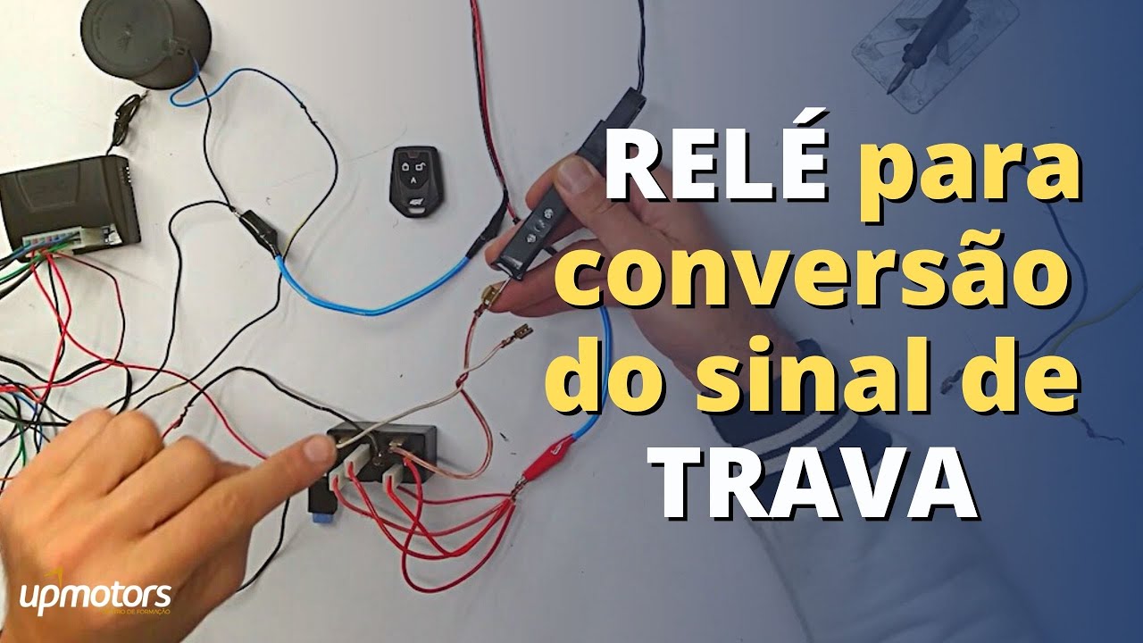 RELÉ Conversor para o sinal de TRAVA ELÉTRICA do ALARME ; UPMOTORS