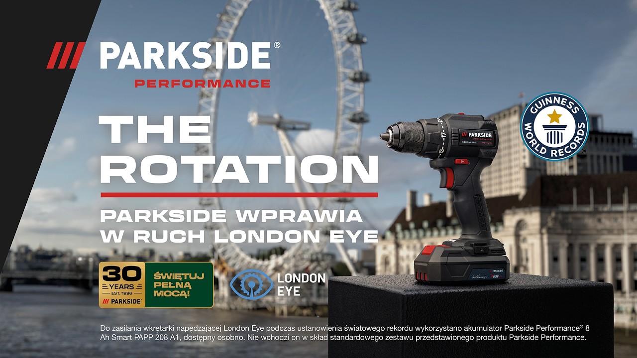 REKORD ŚWIATOWY: Wiertarko-wkrętarka akumulatorowa vs. London Eye | &bdquo;THE ROTATION&rdquo;