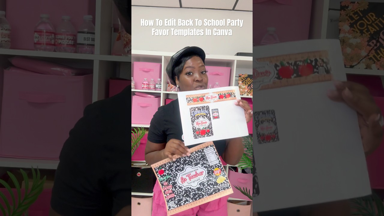 How To Edit Party Favor Templates In Canva #partyfavors