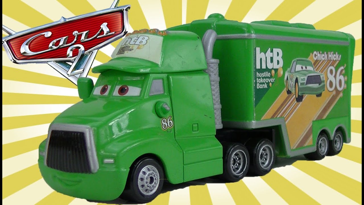 Chick Hicks Toy Truck Hauler htB Mini Adventures Disney CARS Toys Cars 2 Lightning McQueen Toys