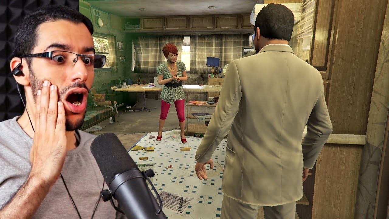 ماذا سيحدث إذا إلتقى مايكل بأم ترايفر في جي تي أي 5 ؟ | GTA V Michael Meets Trevor's Mom