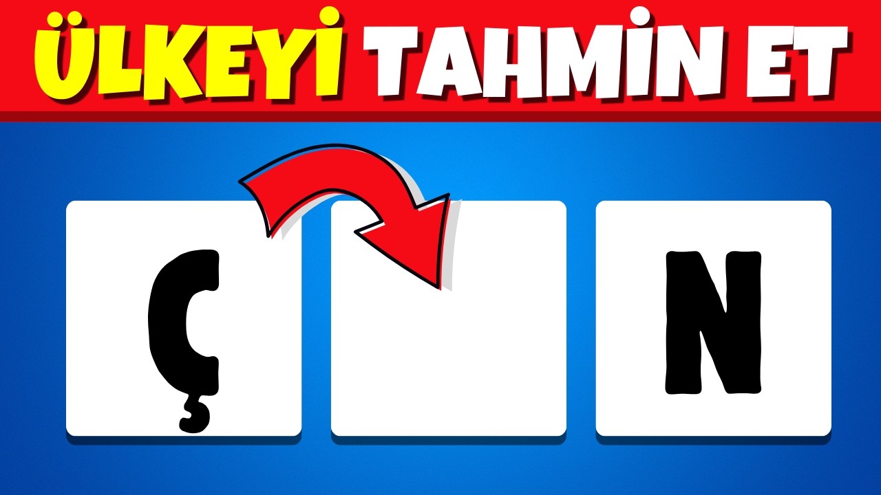 Ülkeler - Kelime Bulmaca 🔥🌍 Eksik Verilen Ülkeleri Tahmin Et | Ülke Bilmece Testi | Ülkeyi Bul