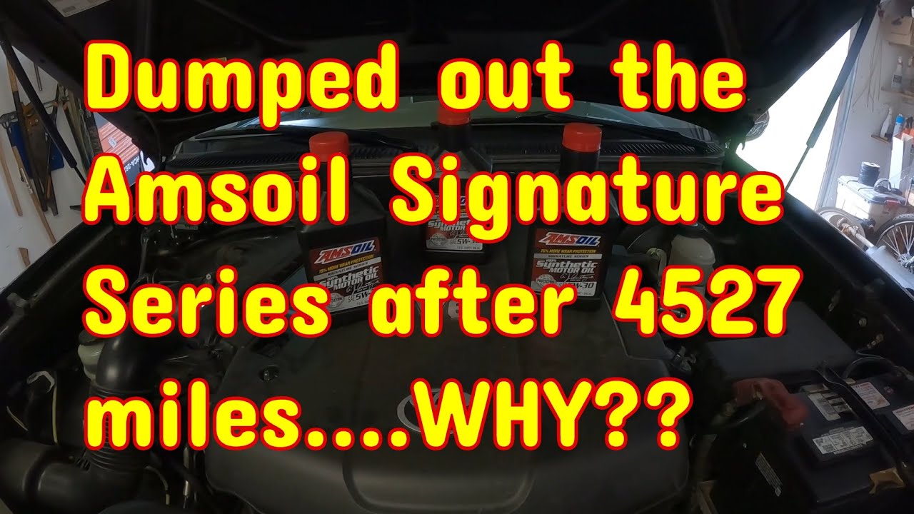 Почему я выбросил Amsoil Signature Series 5W-30 после всего лишь 4,5 тыс. миль?