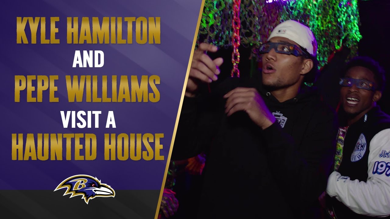 Kyle Hamilton, Pepe Williams Get Scared at Haunted House | Baltimore Ravens