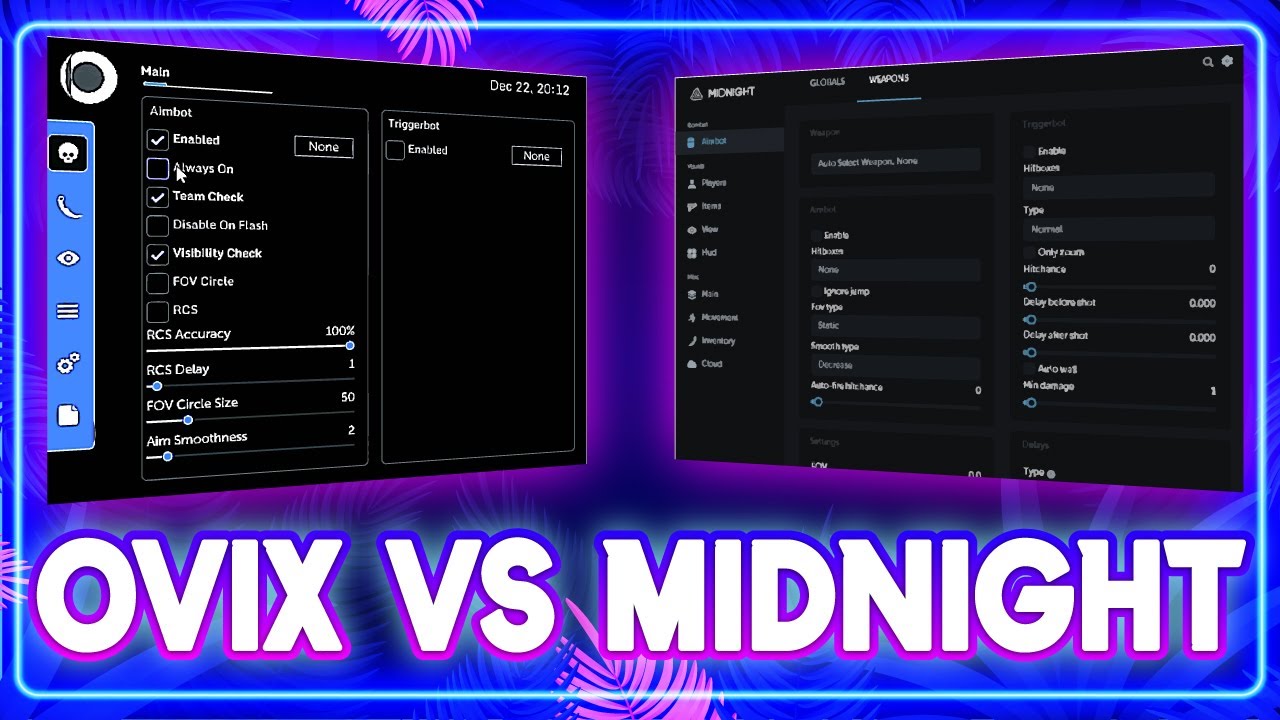 MIDNIGHT CS2 V/S OVIX CS2 – Best CS2 Cheat? Full Comparison & Review (2025)🔥