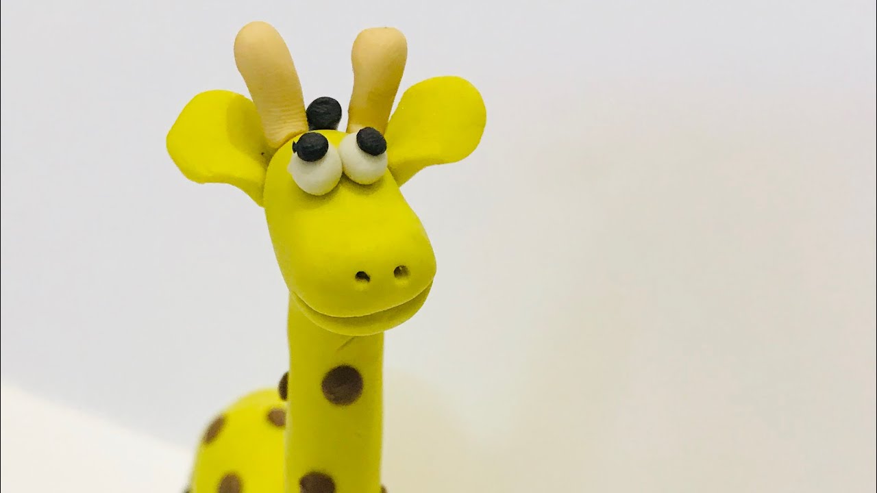 Clay giraffe 🦒 \how to make a clay giraffe#clayanimal@Artandcraft666