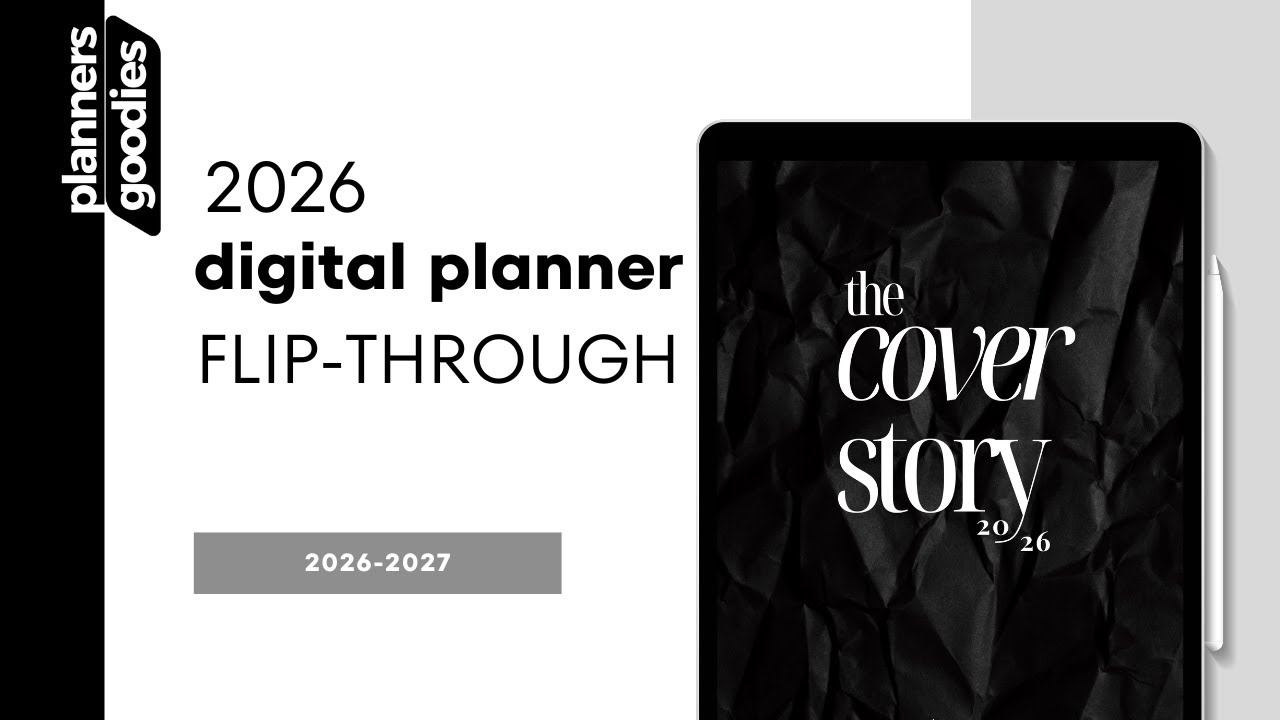 Cover Story Planner 2026 | Digital Planner Flip-Through (Minimal + Editorial Design)