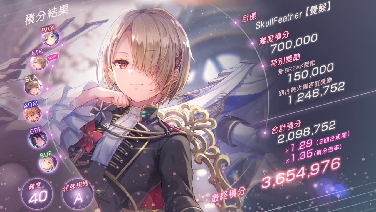 緋染天空 SCORE ATTACK#88 Awakening Feather (12/26~1/16) 40/A難度 火隊2T 365萬