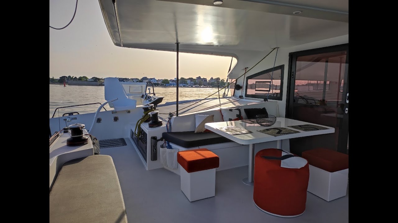 Самая быстрая яхта, на которой может плыть пара? ORC57 Катамаран с внешним обзором.